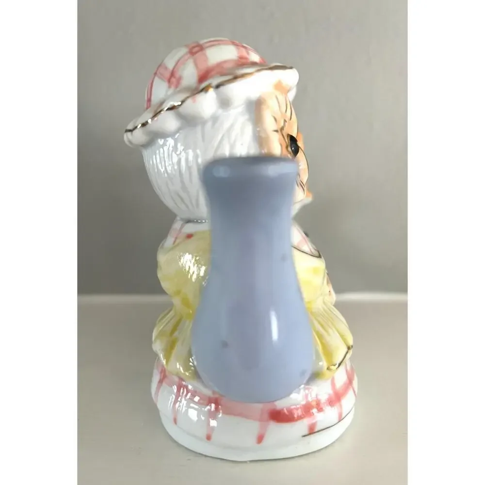 Vintage Kitchy Porcelain Mr & Mrs Owl Teapot Kitchen Stovetop Decor Collectible